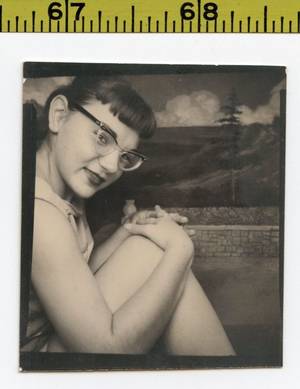 1950s Vintage Family Porn - Vintage 1950's PHOTOBOOTH photo / Sexy Oriental Nerd Girl Lost Her Pants  for You