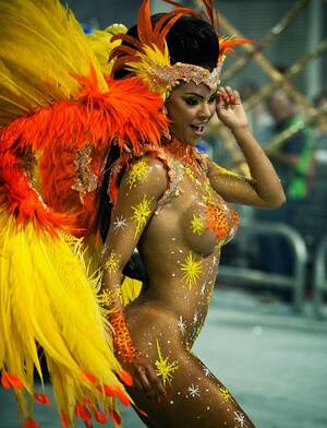 Brazil Body Paint Porn - Naked woman in body paint at a Brazilian carnival. Tumblr Porn