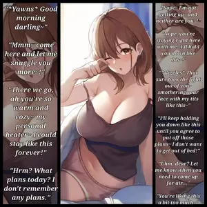 hentai breast caption - Lazy morning leads to smothering~ [Gender Neutral POV] [Breast Smothering]  [GFE] free hentai porno, xxx comics, rule34 nude art at HentaiLib.net