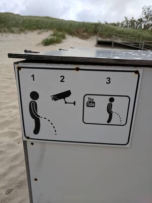 candid beach nudism - This sign on a beach in Lithuania : r/funny