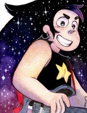 Greg Universe Bara Porn - Star Child - Steven Universe: Young Greg Universe with GALAXY hair ORIGINAL  Watercolor painting