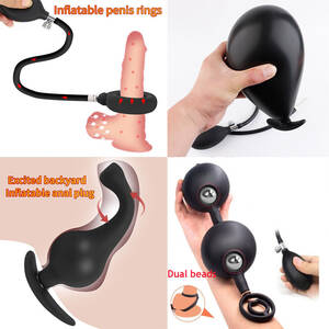 inflatable anal homemade sex toys - Huge Inflatable Silicone Anal Butt Plug Balls Expander Penis Ring Sex Toys  BDSM | eBay