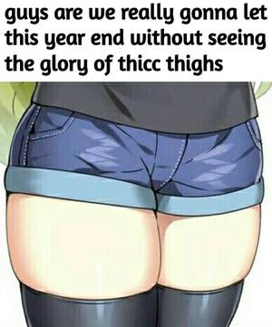 Anime Thigh Porn - and start 2019 with thicc anime thighs...perfect : r/Animemes