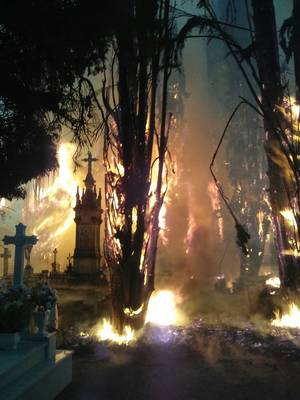 Grave Yard Hispanic - There was a fire in my hometown's cemetery yesterday ...