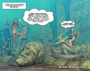 Atlantis Gay Porn - Free cartoon porn between a mermen and a normal guy. - Picture 1