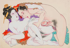 Japanese Porn Drawings - A Couple Making Love Drawing by Japanes Shunga - Fine Art America