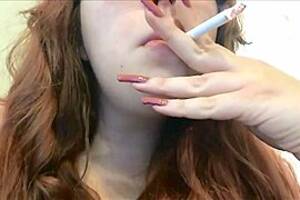 long nails smoking - Chubby Teen Redhead Teen with Long Nails Smoking White Filter 100 Cigarette,  free 18 Years Old