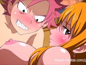 Anime Lucy - Fairy Tail XXX - Natsu and Erza... and Lucy!