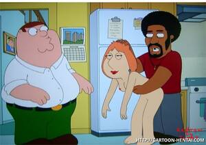 Family Guy Uncensored Porn - Cleveland Browne boink Lois Griffin on kitchen and Peter Griffin want  hook-up too â€“ Family Guy Hentai
