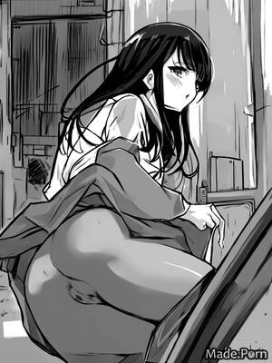 black on white anime porn - Porn image of daytime shocked nude anime upskirt street black hair created  by AI