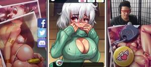 huge anime boobs shy - Cute and shy anime girl with big tits goes naughty in a porn game -  CartoonPorn.com