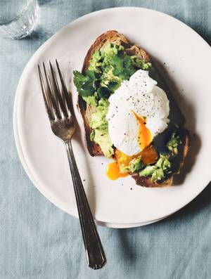 morning breakfast - Morning, noon & night : Chantelle Grady Avocado, Coriander and Poached-Egg  on Toast