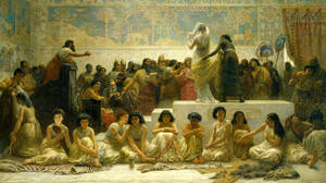 Historic Slave Porn - alias61: Edwin Long - The Babylonian Slave Market (1875) Tumblr Porn