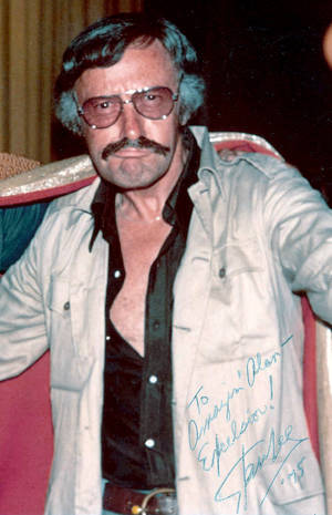70s Male Porn Star Glasses - Stan Lee at the 1975 San Diego Comic Con .