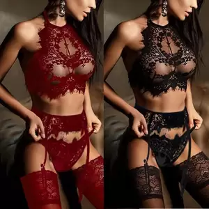 free bra and panties - sexy lingerie lace bra and panty set women garters porn lingerie bralette thong  panties underwear wire free Bra & Brief Sets - AliExpress