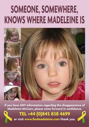 Madeleine Mccann Abduction Porn - Madeleine McCann Poster