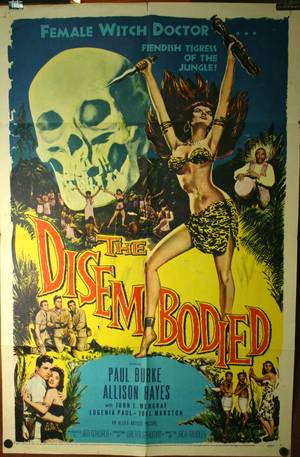 1950 Retro Porn Movies Monster - vintage horror movie posters | DISEMBODIED, 1950â€²s Horror Movie Poster