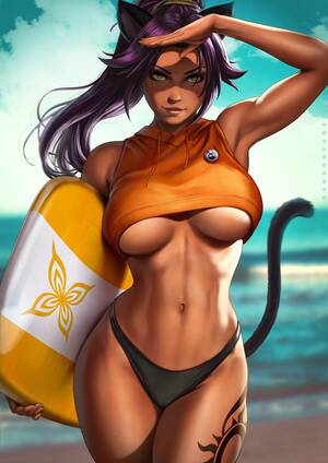 boob cartoon bleach girls beach - Any opinions on how realistic proportions wise this artists depiction is of  yoruichi from bleach in terms of is this realistic??? : r/mendrawingwomen