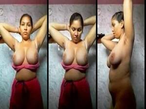 indian clothes big tits - Huge tits Desi girl stripping her clothes in the bathroom - FSI Blog