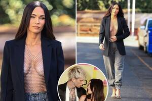 megan fox celebrity sex tapes - Megan Fox goes braless in stunning new photoshoot after packing on the PDA  with boyfriend Machine Gun Kelly | The US Sun