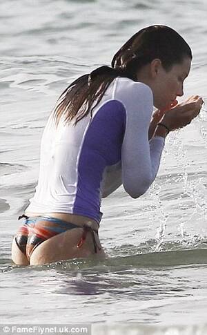 anal ass jessica biel - Water babe Jessica Biel shows off her stunning beach body... in a two-piece  | Daily Mail Online