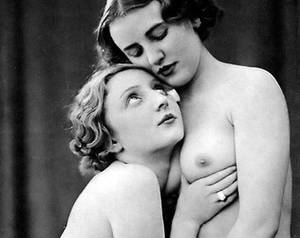 hot nude lesbians black and white - 1920's Era Lesbian Nude Study-French Postcard Style - Black & White Image -  Multiple