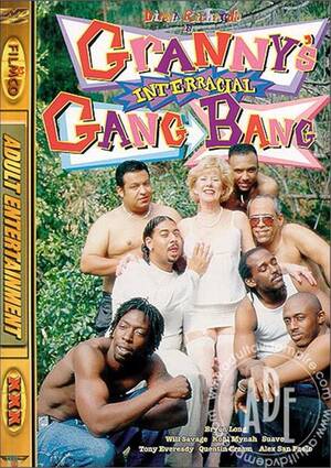 interracial porn poster - Grannys Interracial Gang Bang