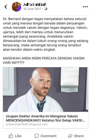 Indonesian American Porn - Anti-vaccine hoax in Indonesia features photo of famous porn star Johnny  Sins as doctor, becomes butt of jokes | Coconuts