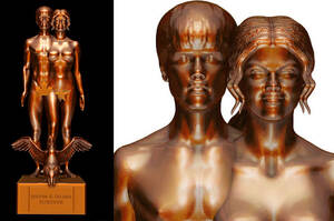 Justin Selena Gomez Real Porn - Justin Bieber & Selena Gomez Conjoined in Nude Sculpture: Photo Gallery