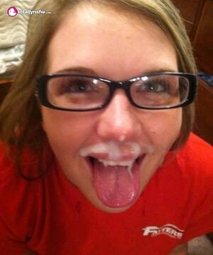 Amateur Glasses Porn Face - Amateur cutie wearing glasses and cum facial - Cum Face GeneratorCum Face  Generator
