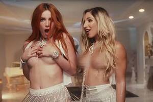 Bella Thorne Real Porn - Bella Thorne strips topless to romp with porn star Abella Danger in racy  music video - Daily Star