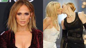 Britney Spears Lesbian - Jennifer Lopez Almost Kissed Madonna At The VMAs Instead Of Christina