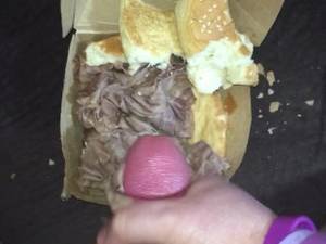 ebony roast beef pussy - When A Roast Beef Sandwich Reminds You Of Your Ex's Pussy So You Fuck It