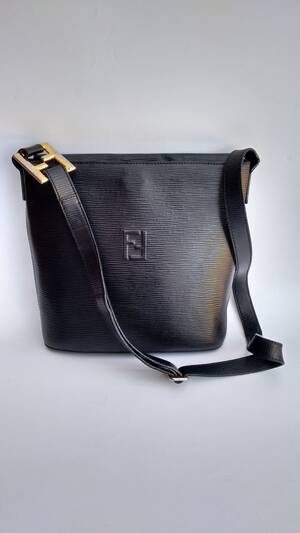 Fendi Ebony Porn - FENDI Bag. Fendi Vintage Black Epi Leather Shoulder Bucket Bag . Italian  designer purse. | Luxury bags, Bags, Vintage bags