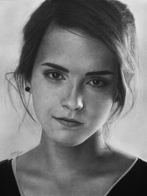Fisting Porn Emma Watson - Photorealistic drawing of Emma Watson : r/woahdude