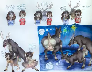 Deer Transformation Porn - Does on the 4th by Dawning-Mars/Call_Of_Art (Deer TF, Pregnancy) nudes by  Call_of_Art