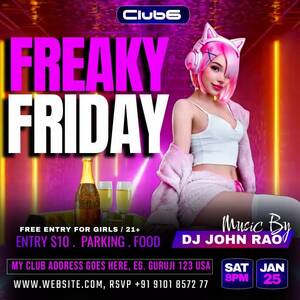 Freaky Flyers Porn - freaky friday night adult party Template | PosterMyWall
