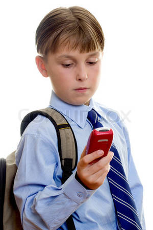 Boy Student Porn - Boy using a cell phone