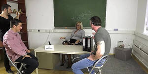 german milf teacher big tits - German Female Milf Teacher Tatjana Young Get Fucked By Two Guys In 3some HD  SEX Porn Video 21:51