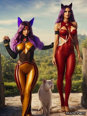 Female Superheroes Cosplay Porn - Porn image of cosplay tanned skin superhero purple hair natural tits 20  real eyebrow created by AI