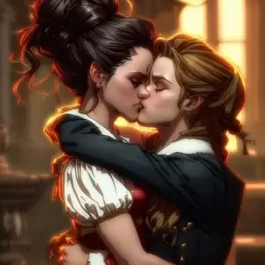 hermione granger cartoon lesbian sex - AI Art Generator: Hermione granger lesbian kissing