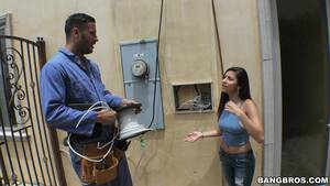 electrician - Hungry for cock teen rides a cock of electrician