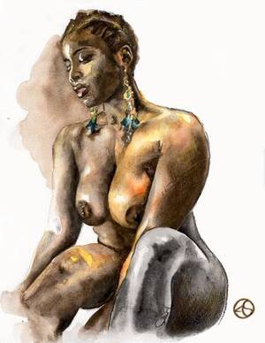 Black Porn Paintings - Black Nude Paintings | Saatchi Art
