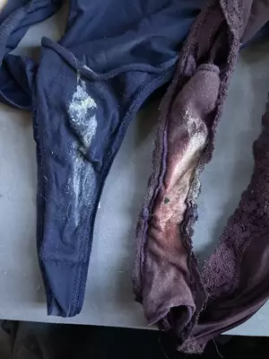 creampie filled panties - My gfs gnarly dried cum filled panties after nude porn picture |  Nudeporn.org