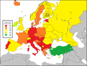 European Porn Age - Legal Age of Consent Across Europe : r/MapPorn