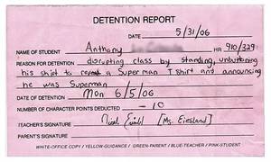 Middle School Student Porn Comic - This kid got detention for standing up in the middle of class and declaring  that he is Superman? Poor Anthony. If that were my kid, ...