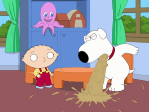 Family Guy Brian Butt Porn - Family Guy / Nausea Fuel - TV Tropes