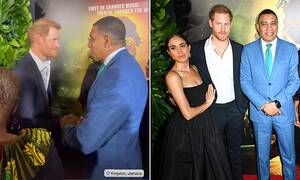 jamaican white wife interracial sex - Lip-reader reveals what Harry and Meghan chatted about when they met the  Jamaican Prime Minister at a glitzy premiere for Bob Marley's biopic |  Daily Mail Online