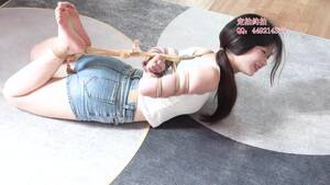 hogtied teen sluts - BoundHub - Another asian teen slut gets hogtied