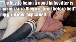 Babysitter Porn Captions Blowjob - Babysitter Caption GIFs - Porn With Text